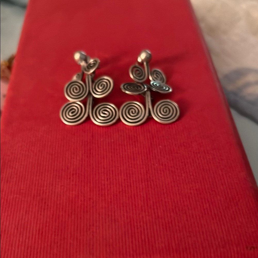 Elegant Silver Swirl Earrings